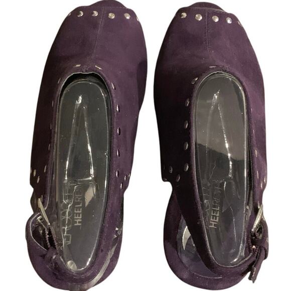 Aerosoles Heels Women's Size 6 Haven Boysenberry Peep Toe Studded Slingback - Picture 4 of 7